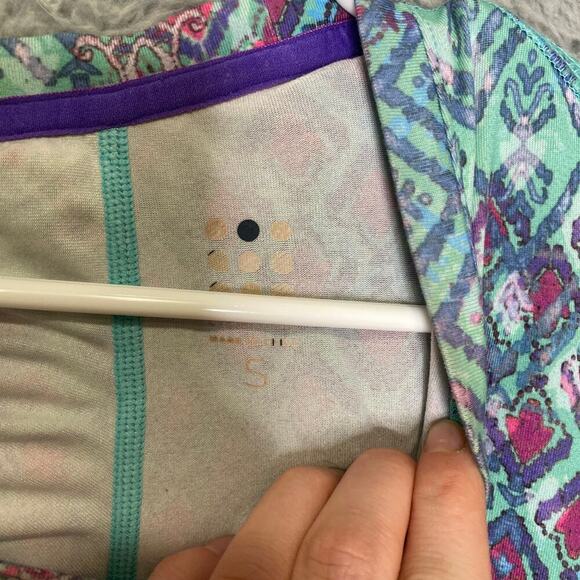 Title Nine womens long sleeve shirt rash guard sun protection active colorful S - Picture 2 of 10